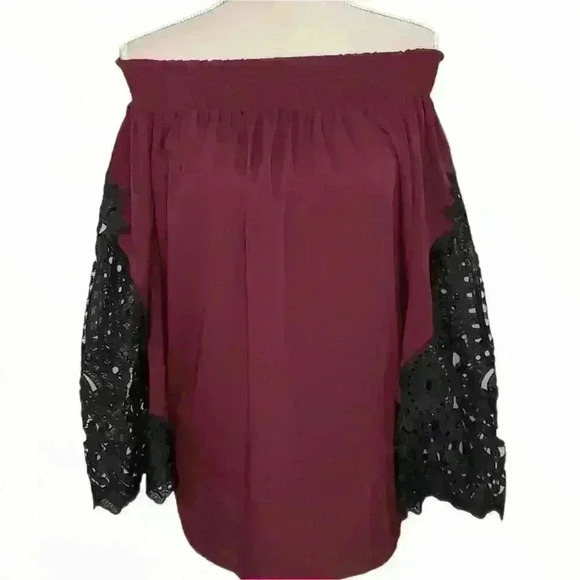 Kobi Women's Off the Shoulder Smocked Blouse - Picture 3 of 11